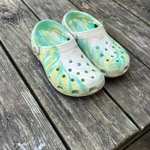 Tie dye Crocs